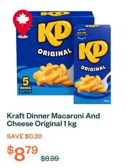 Voilà Kraft Dinner Macaroni And Cheese Original 1 kg offer