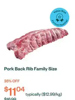 Voilà Pork Back Rib Family Size offer