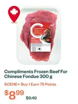 Voilà Compliments Frozen Beef For Chinese Fondue 300 g offer
