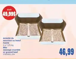 Wholesale Club ÉMIETTÉ DE SAUCISSE OU BŒUF HACHÉ, 4 x 1,25 kg offer