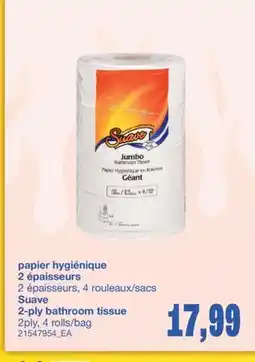 Wholesale Club PAPIER HYGIÉNIQUE 2 ÉPAISSEURS, 2 épaisseurs, 4 rouleaux/sacs offer