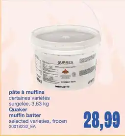 Wholesale Club PÂTE À MUFFINS, 3,63 kg offer