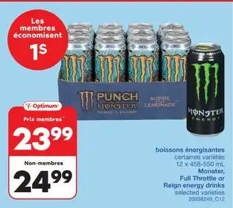 Wholesale Club BOISSONS ÉNERGISANTES, 12 X 458-550 ML offer