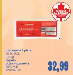 Wholesale Club MOZZARELLA À PIZZA, 2,4 kg offer