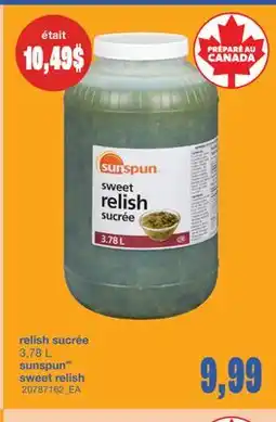 Wholesale Club RELISH SUCRÉE, 3,78 L offer