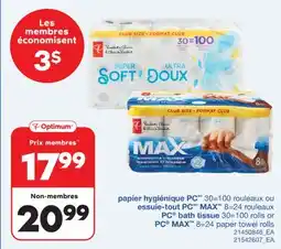 Wholesale Club PAPIER HYGIÉNIQUE, 30=100 ROULEAUX OU ESSUIE-TOUT, MAX 8=24 ROULEAUX offer