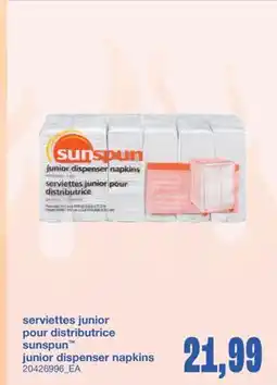 Wholesale Club SERVIETTES JUNIOR POUR DISTRIBUTRICE offer