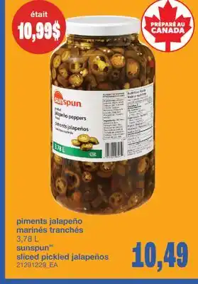 Wholesale Club PIMENTS JALAPEÑO MARINÉS TRANCHÉS, 3,78 L offer