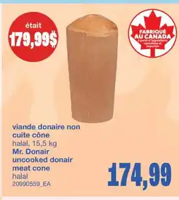 Wholesale Club VIANDE DONAIRE NON CUITE CÔNE, 15,5 KG offer