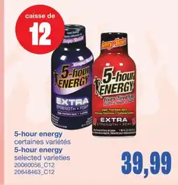 Wholesale Club 5-HOUR ENERGY, CAISSE DE 12 offer