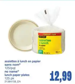 Wholesale Club ASSIETTES À LUNCH EN PAPIER, 125/pqt offer