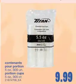 Wholesale Club CONTENANTS POUR PORTION, 5 OZ, 300 UN offer