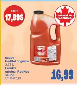 Wholesale Club SAUCE REDHOT ORIGINALE, 3,78 L offer