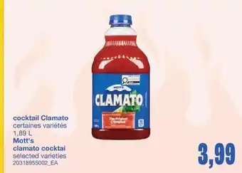 Wholesale Club COCKTAIL CLAMATO, 1,89 L offer