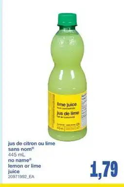 Wholesale Club JUS DE CITRON OU LIME, 445 ML offer