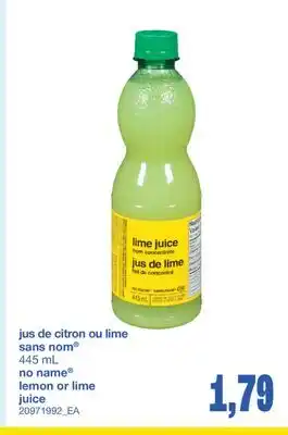 Wholesale Club JUS DE CITRON OU LIME, 445 ML offer
