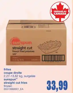 Wholesale Club FRITES COUPE DROITE, 2,27-13,62 KG offer