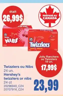 Wholesale Club TWIZZLERS OU NIBS, 24 UN offer
