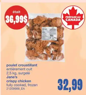 Wholesale Club POULET CROUSTILLANT, 2,5 KG offer