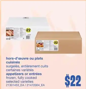 Wholesale Club HORS-D'ŒUVRE OU PLATS CUISINÉS offer