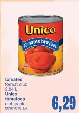 Wholesale Club TOMATES, 2,84 L offer