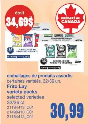 Wholesale Club EMBALLAGES DE PRODUITS ASSORTIS, 32/36 UN offer
