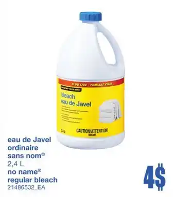Wholesale Club EAU DE JAVEL ORDINAIRE, 2,4 L offer