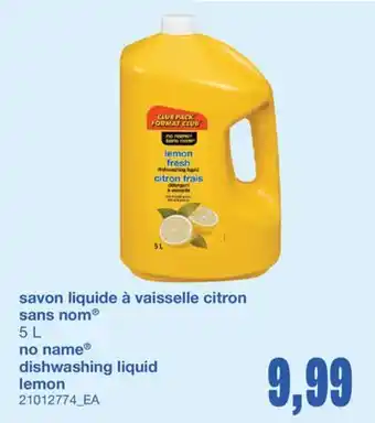Wholesale Club SAVON LIQUIDE À VAISSELLE CITRON, 5 L offer