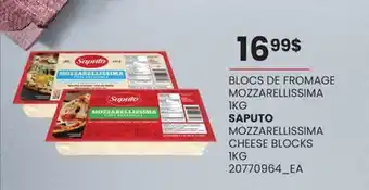 Wholesale Club BLOCS DE FROMAGE MOZZARELLISSIMA, 1KG offer