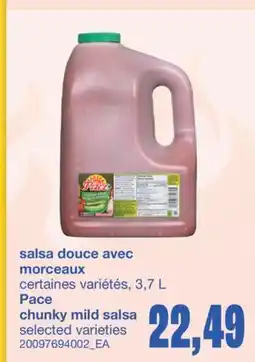 Wholesale Club SALSA DOUCE AVEC MORCEAUX, 3,7 L offer
