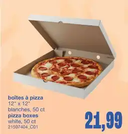 Wholesale Club BOÎTES À PIZZA, 12 X 12, 50 CT offer
