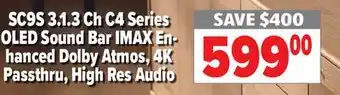 2001 Audio Video SC9S LG 3.1.3 Ch C4 Series SAVE $400 OLED Sound Bar offer