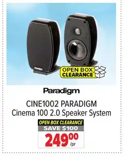 2001 Audio Video CINE1002 PARADIGM Cinema 100 2.0 Speaker System offer