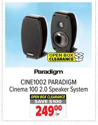 2001 Audio Video CINE1002 PARADIGM Cinema 100 2.0 Speaker System offer