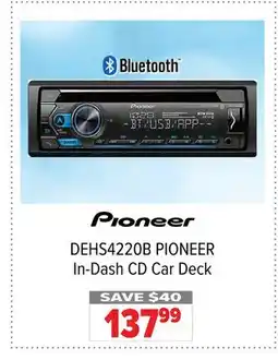 2001 Audio Video DEHS4220B PIONEER In-Dash CD Car Deck offer