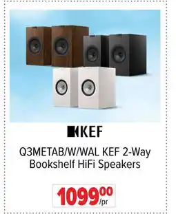 2001 Audio Video Q3METAB/W/WAL KEF 2-Way Bookshelf HiFi Speakers offer