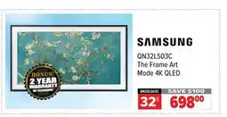 2001 Audio Video QN32LS03C SAMSUNG 32 The Frame Art Mode 4K QLED offer