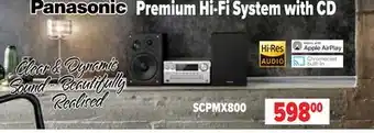 2001 Audio Video SCPMX800 - Panasonic Premium Hi-Fi System with CD offer