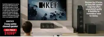 2001 Audio Video Q6METACB KEF 3-way centre channel speaker offer