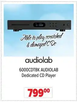 2001 Audio Video 6000CDTBK AUDIOLAB Dedicated CD Player offer