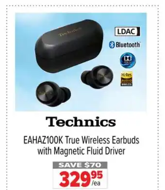 2001 Audio Video EAHAZ100K Technics True Wireless Earbuds with Magnetic Fluid Driver offer