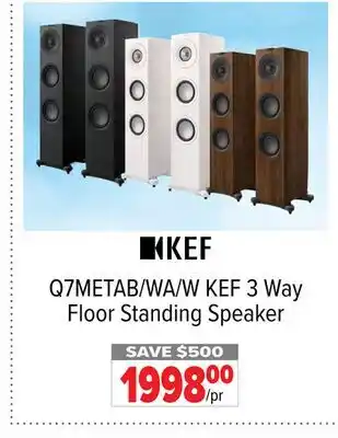 2001 Audio Video Q7METAB/WA/W KEF 3 Way Floor Standing Speaker offer