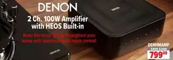 2001 Audio Video DENHMAMP DENON 2 Ch. 100W Amplifier with HEOS Built-in offer