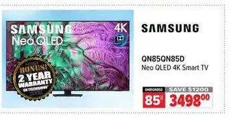 2001 Audio Video QN85QN85D Neo QLED 4K Smart TV offer