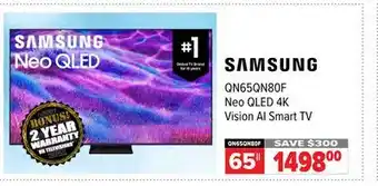 2001 Audio Video QN65QN80F 65 Neo QLED 4K Vision AI Smart TV offer