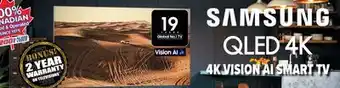 2001 Audio Video QN50Q7F SAMSUNG 50 QLED 4K VISION AI SMART TV offer