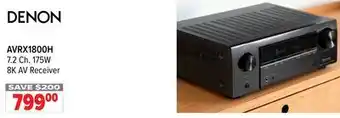2001 Audio Video AVRX1800H 7.2 Ch. 175W 8K AV Receiver offer