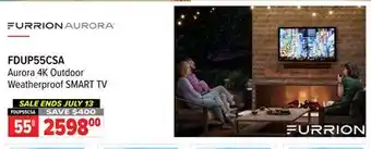 2001 Audio Video FDUP55CSA Aurora 55 4K Outdoor Weatherproof SMART TV offer
