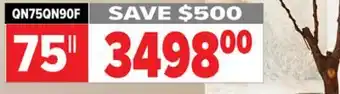2001 Audio Video QN75QN90F - 75 QLED 4K NEO offer