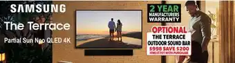 2001 Audio Video QN55LST7D SAMSUNG 55 TERRACE OUTDOOR QLED TV offer